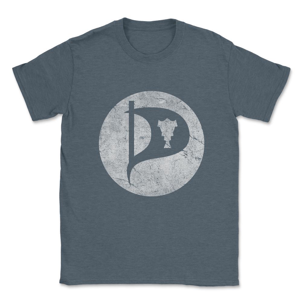 Iceland Pirate Party Vintage Unisex T-Shirt - Dark Grey Heather