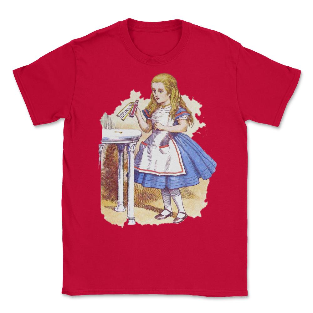 Alice In Wonderland Vintage Unisex T-Shirt - Red