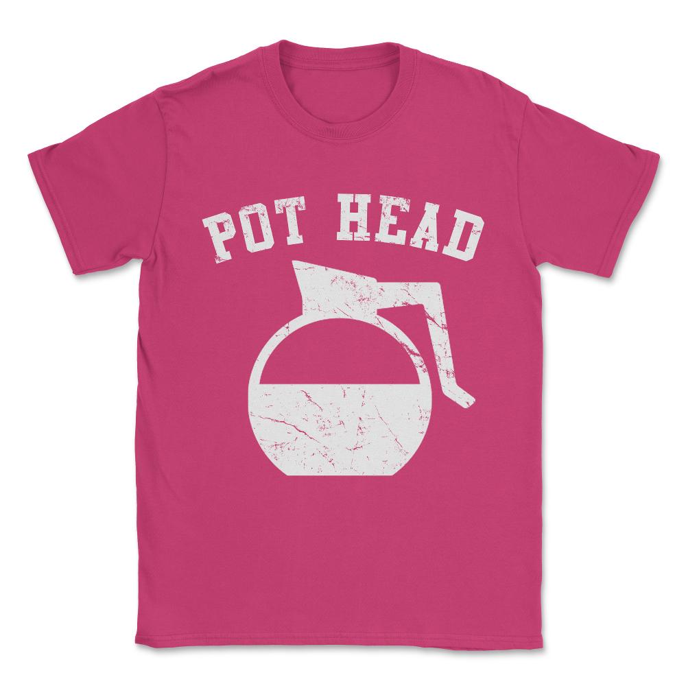 Coffee Pot Head Unisex T-Shirt - Heliconia