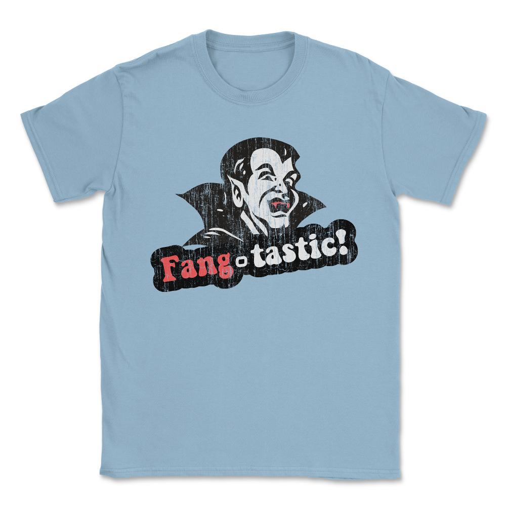 Fang-tastic Vampire Halloween Unisex T-Shirt - Light Blue