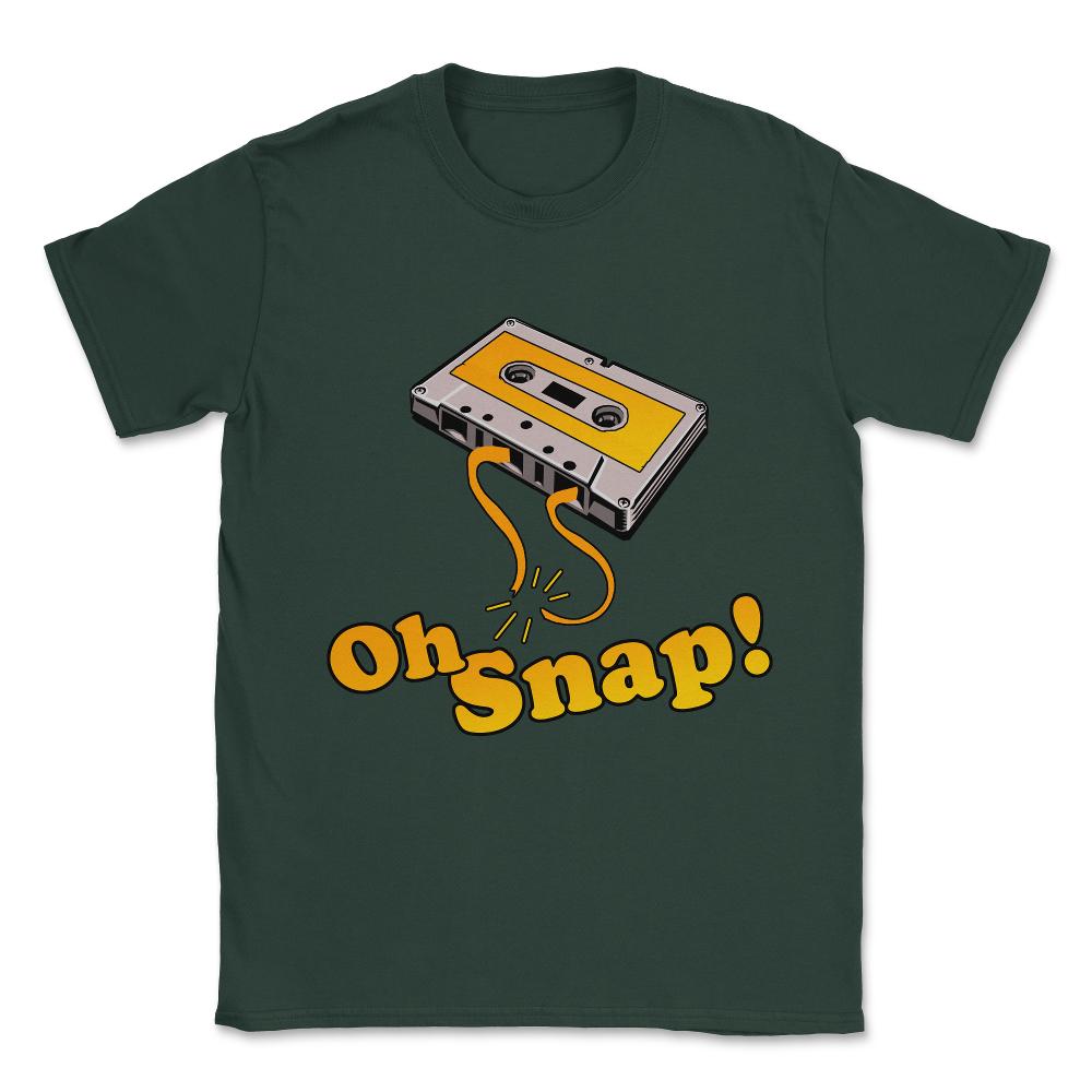 Oh Snap 80's Cassette Tape Unisex T-Shirt - Forest Green