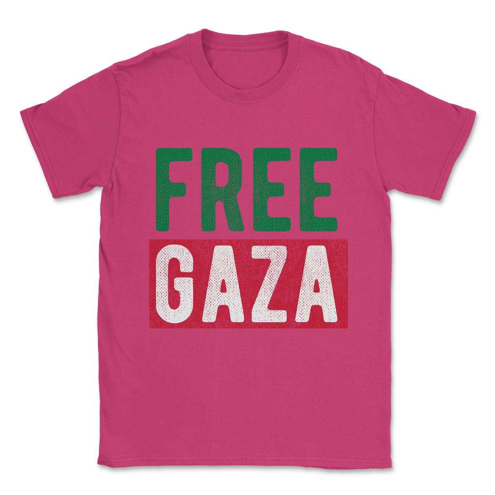 Free Gaza Palestine Unisex T-Shirt - Heliconia