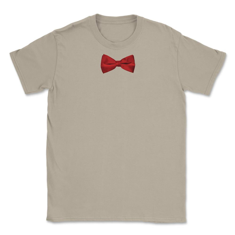 Red Bow Tie Unisex T-Shirt - Cream