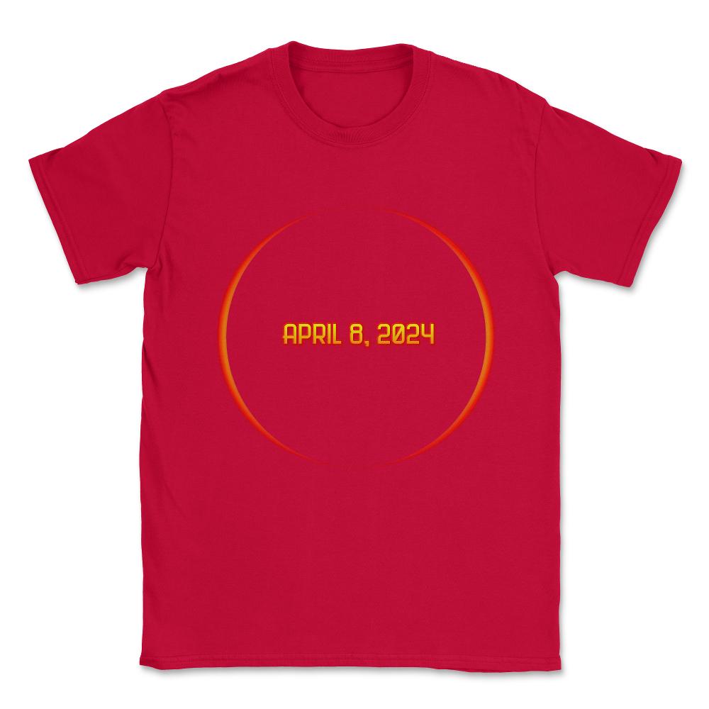 Solar Eclipse April 8 2024 Unisex T-Shirt - Red