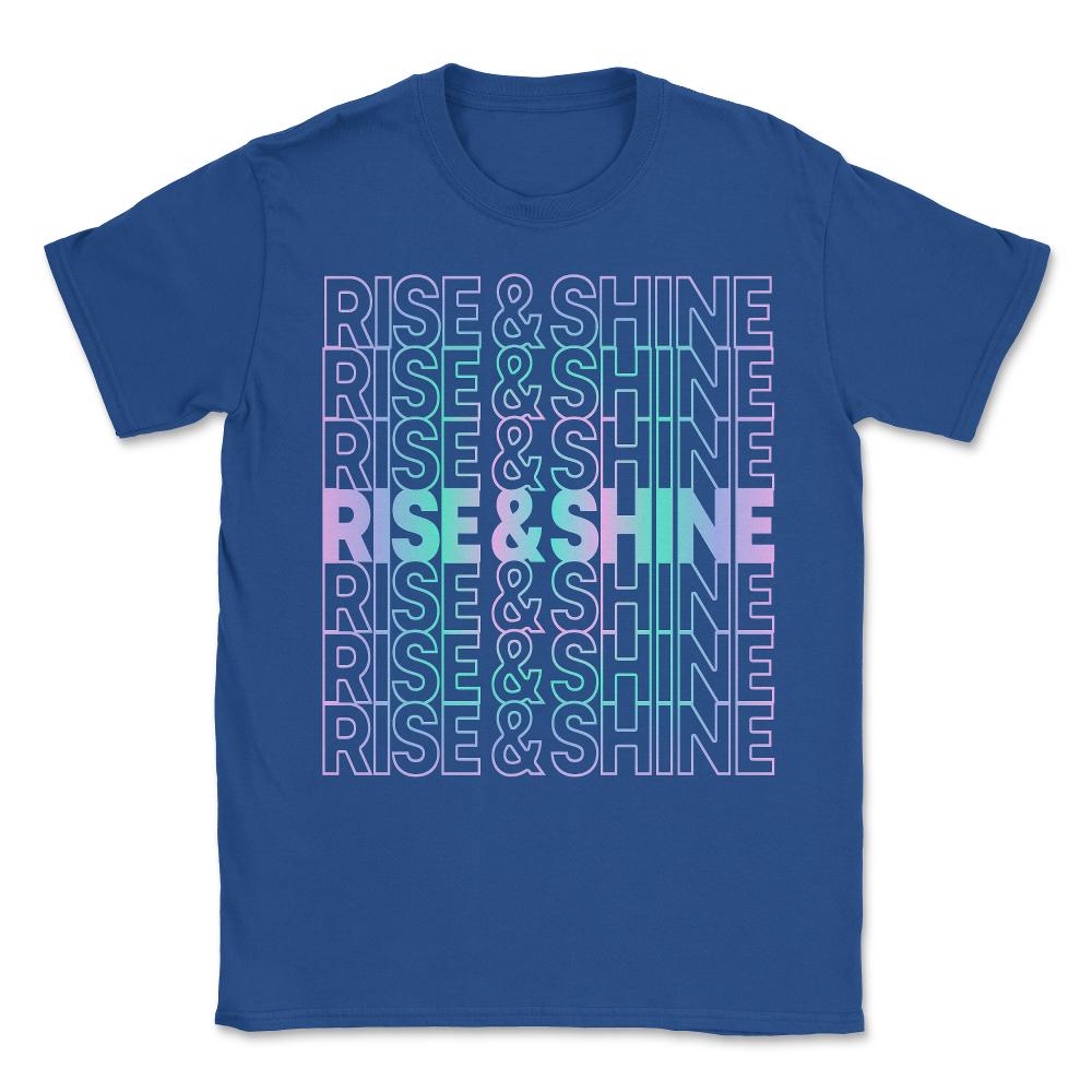 Rise and Shine Retro Unisex T-Shirt - Royal Blue
