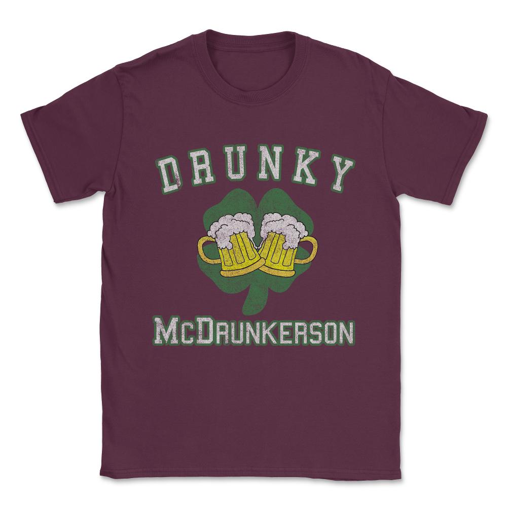Drunky Mcdrunkerson Vintage Unisex T-Shirt - Maroon