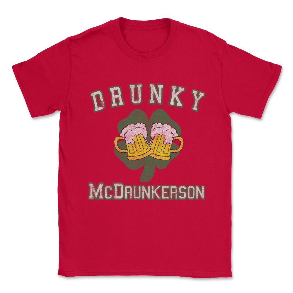 Drunky Mcdrunkerson Vintage Unisex T-Shirt - Red