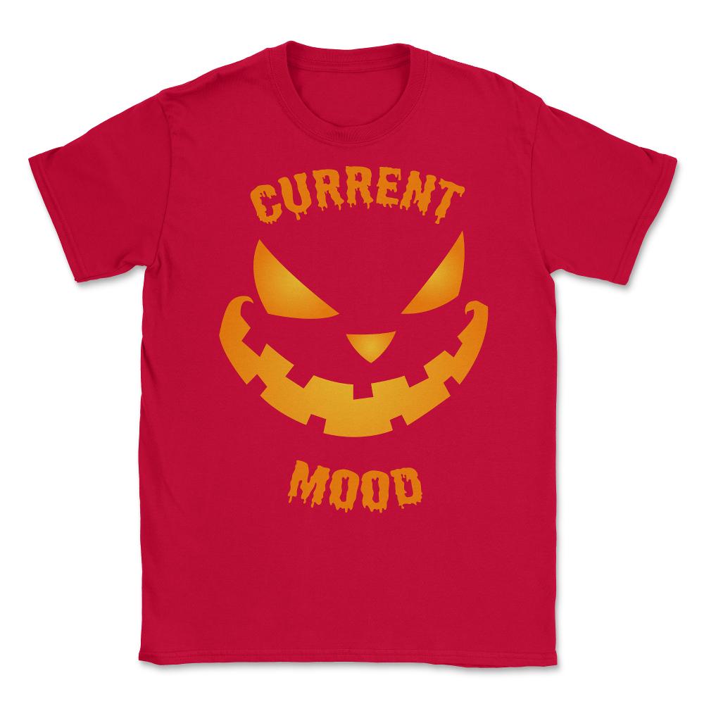 Current Mood Halloween Pumpkin Jack-O-Lantern Unisex T-Shirt - Red