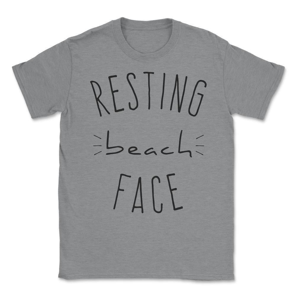 Resting Beach Face Unisex T-Shirt - Grey Heather