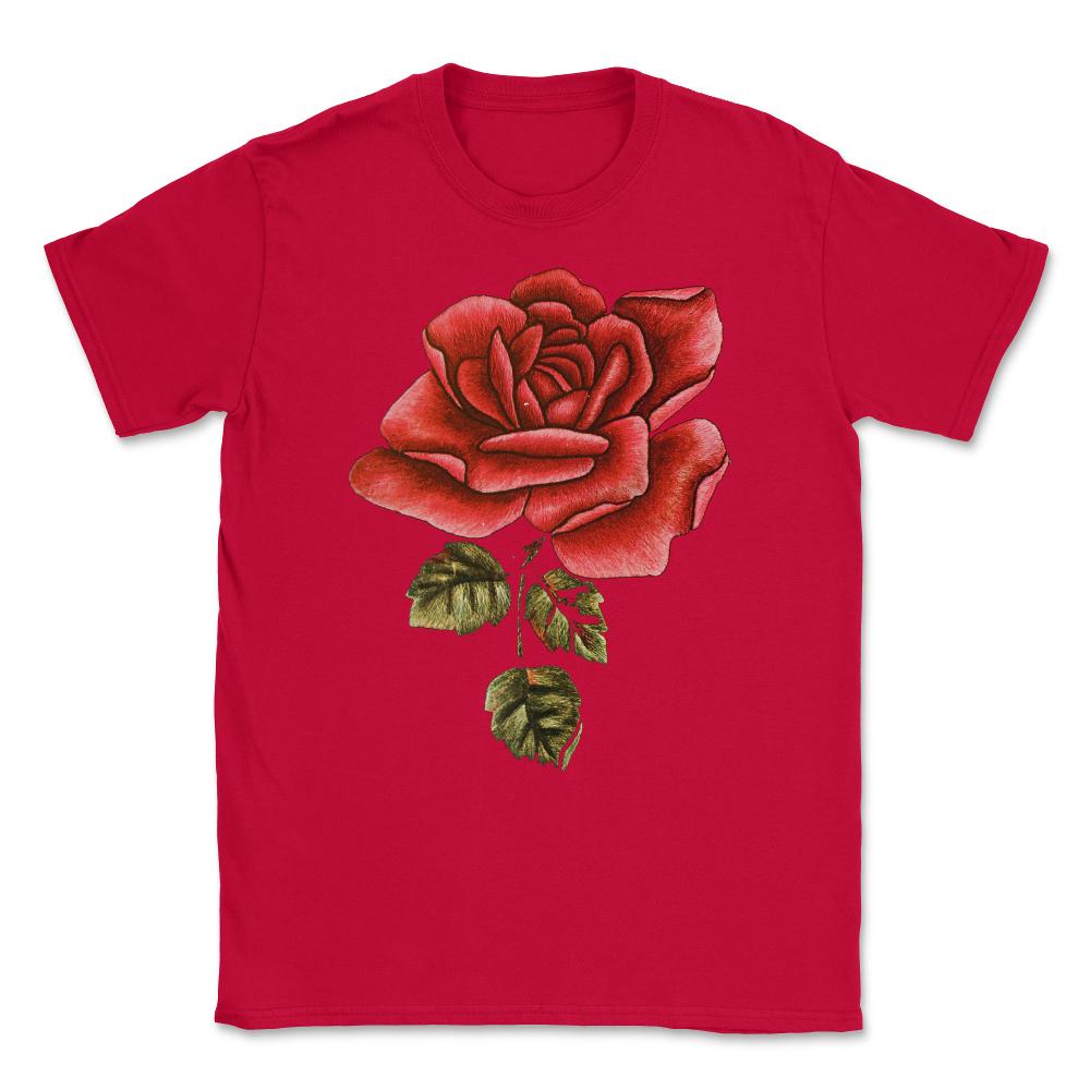 Vintage Rose Unisex T-Shirt - Red