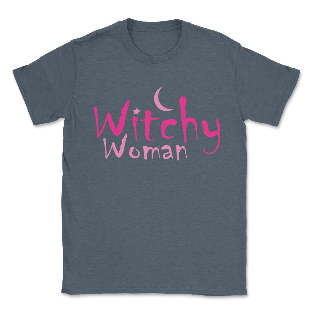 Witchy Woman Funny Halloween Witch Unisex T-Shirt - Dark Grey Heather