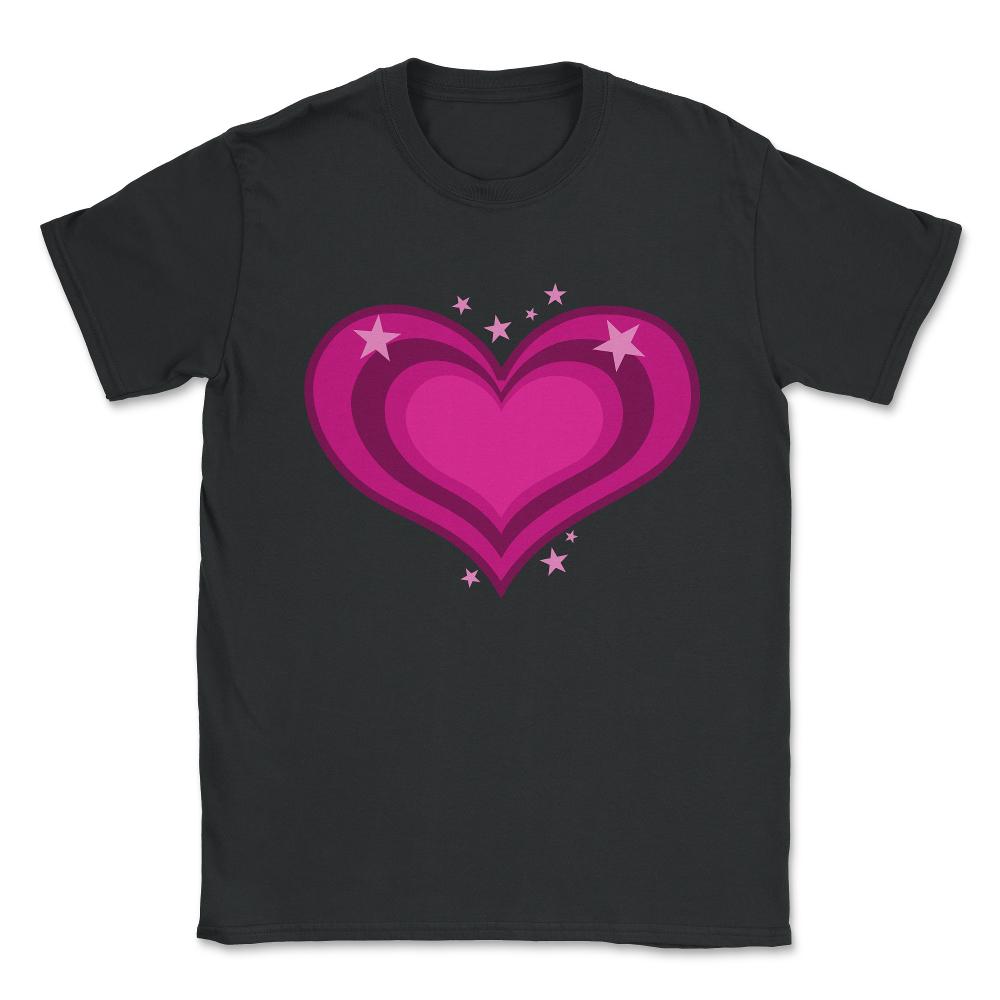 Pink Heart Valentine's Day Be Mine Valentine Unisex T-Shirt - Black