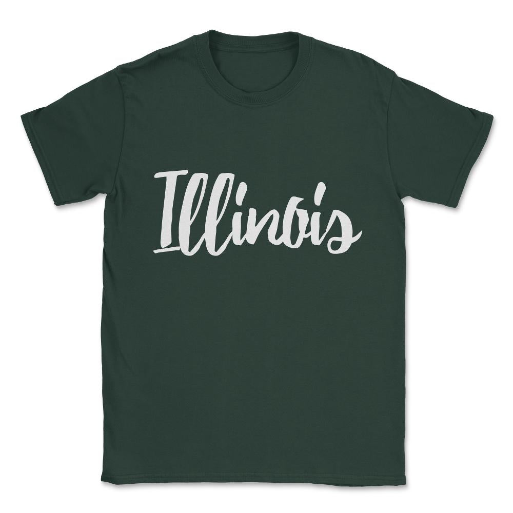 Illinois Unisex T-Shirt - Forest Green