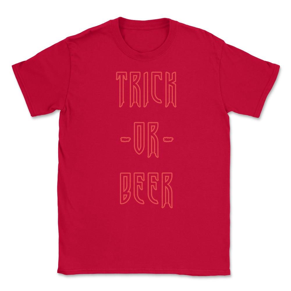 Trick Or Beer Unisex T-Shirt - Red