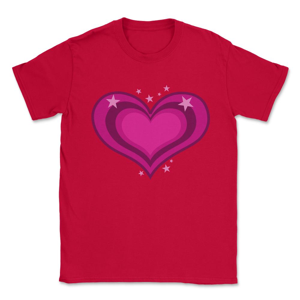 Pink Heart Valentine's Day Be Mine Valentine Unisex T-Shirt - Red