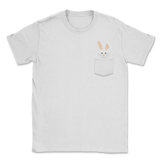 Easter Bunny Pocket Unisex T-Shirt - White