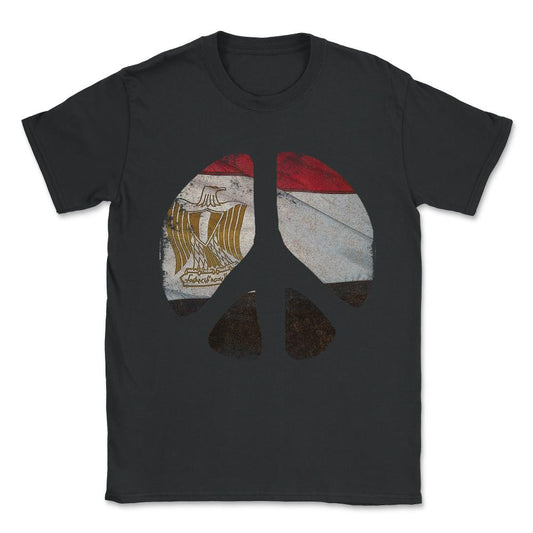Peace Egypt Vintage Unisex T-Shirt - Black