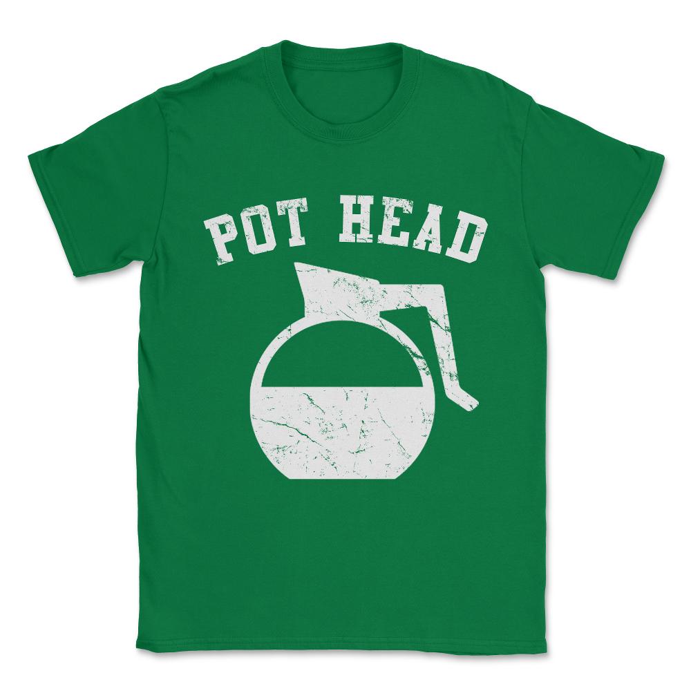 Coffee Pot Head Unisex T-Shirt - Green