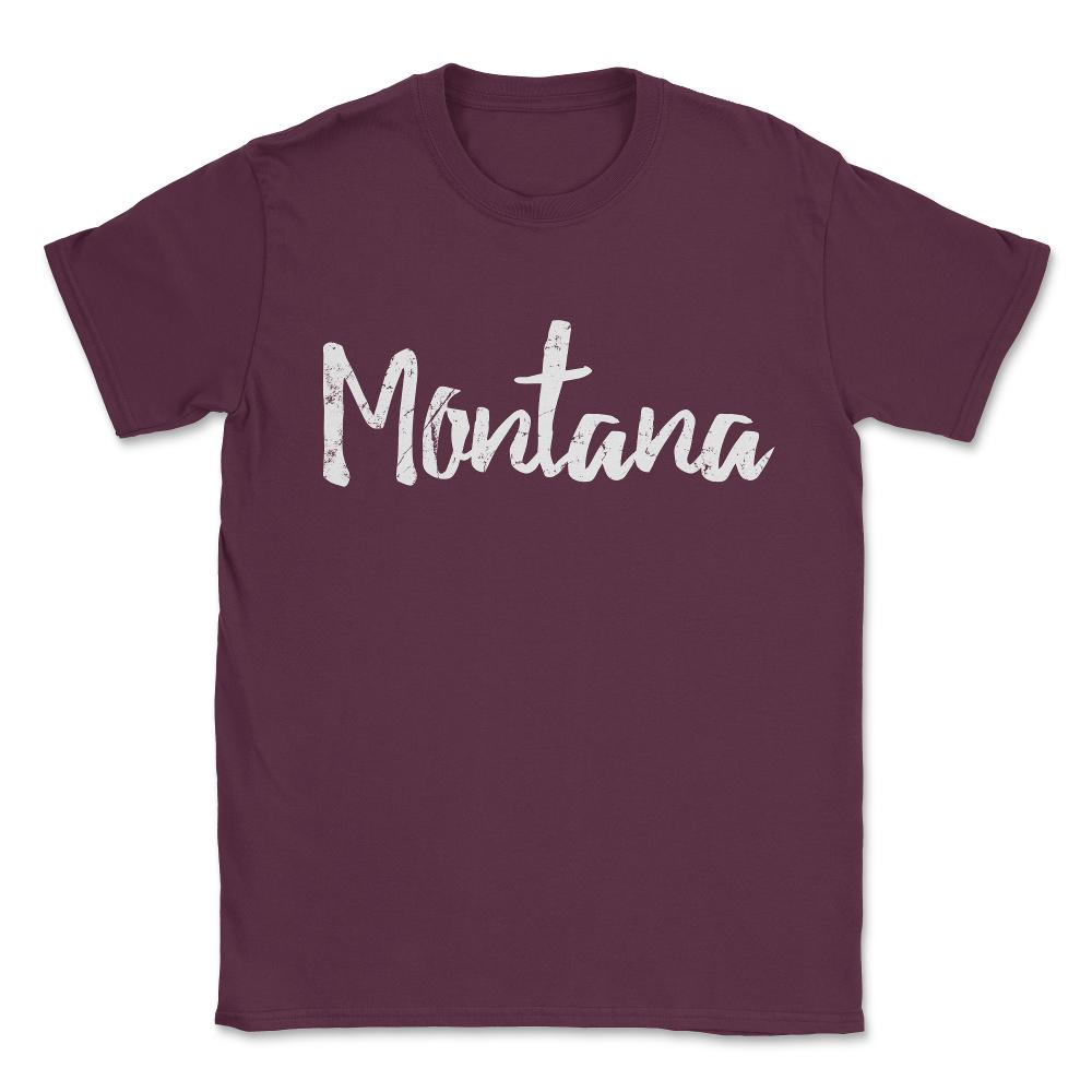 Montana Unisex T-Shirt - Maroon
