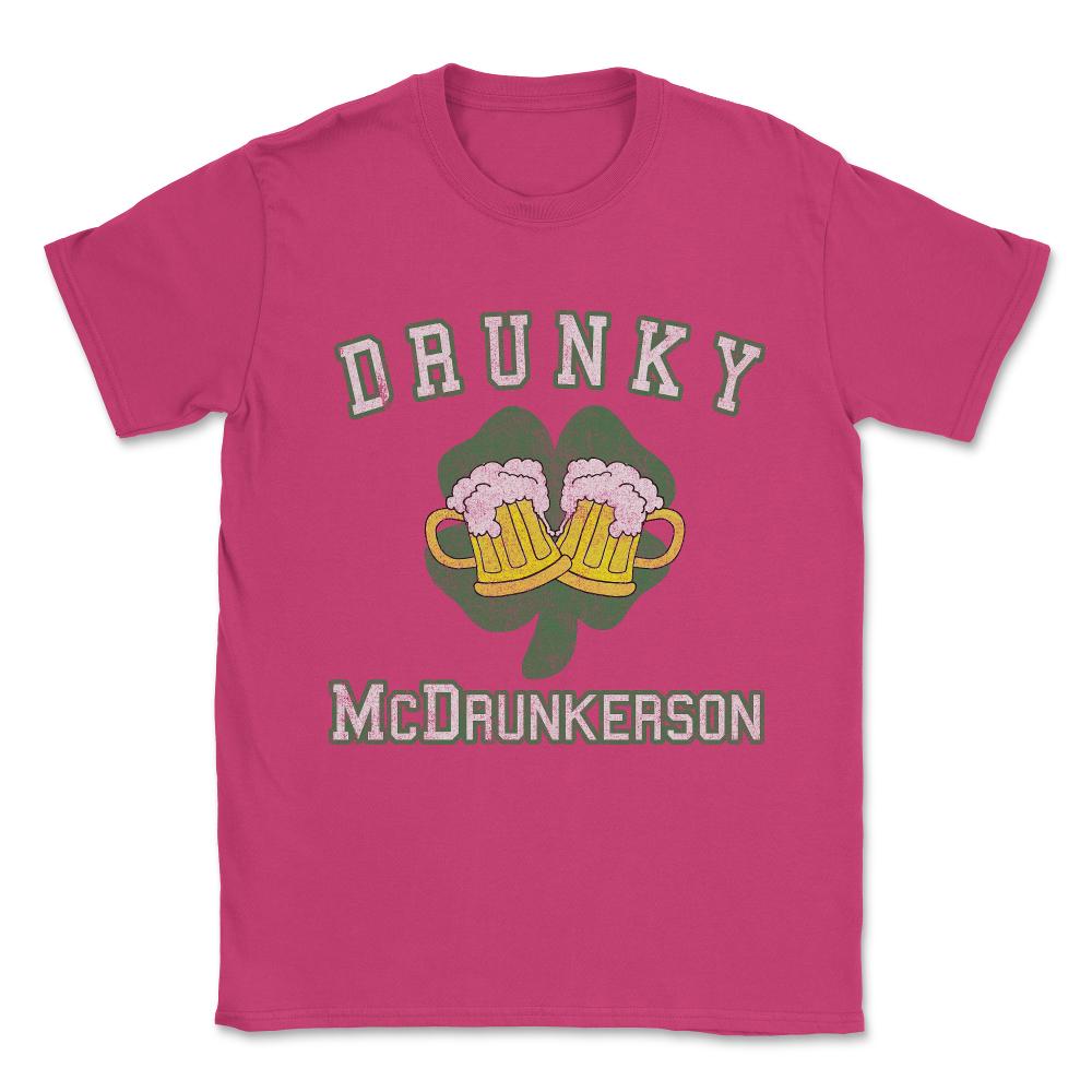 Drunky Mcdrunkerson Vintage Unisex T-Shirt - Heliconia