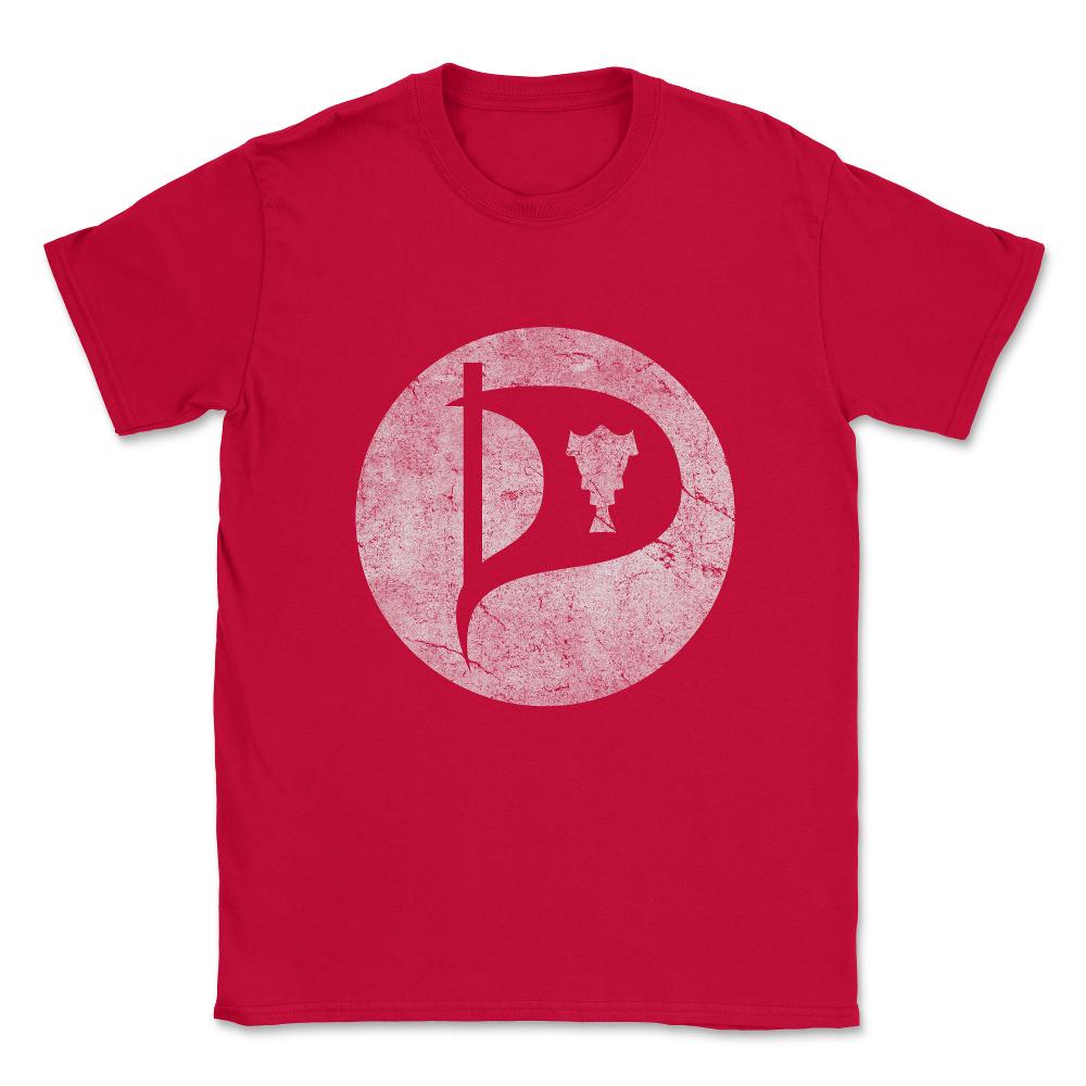 Iceland Pirate Party Vintage Unisex T-Shirt - Red