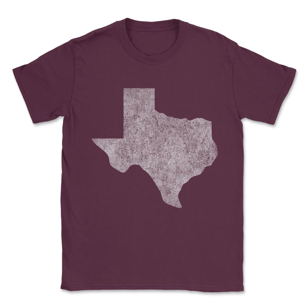 Texas Home Vintage Unisex T-Shirt - Maroon