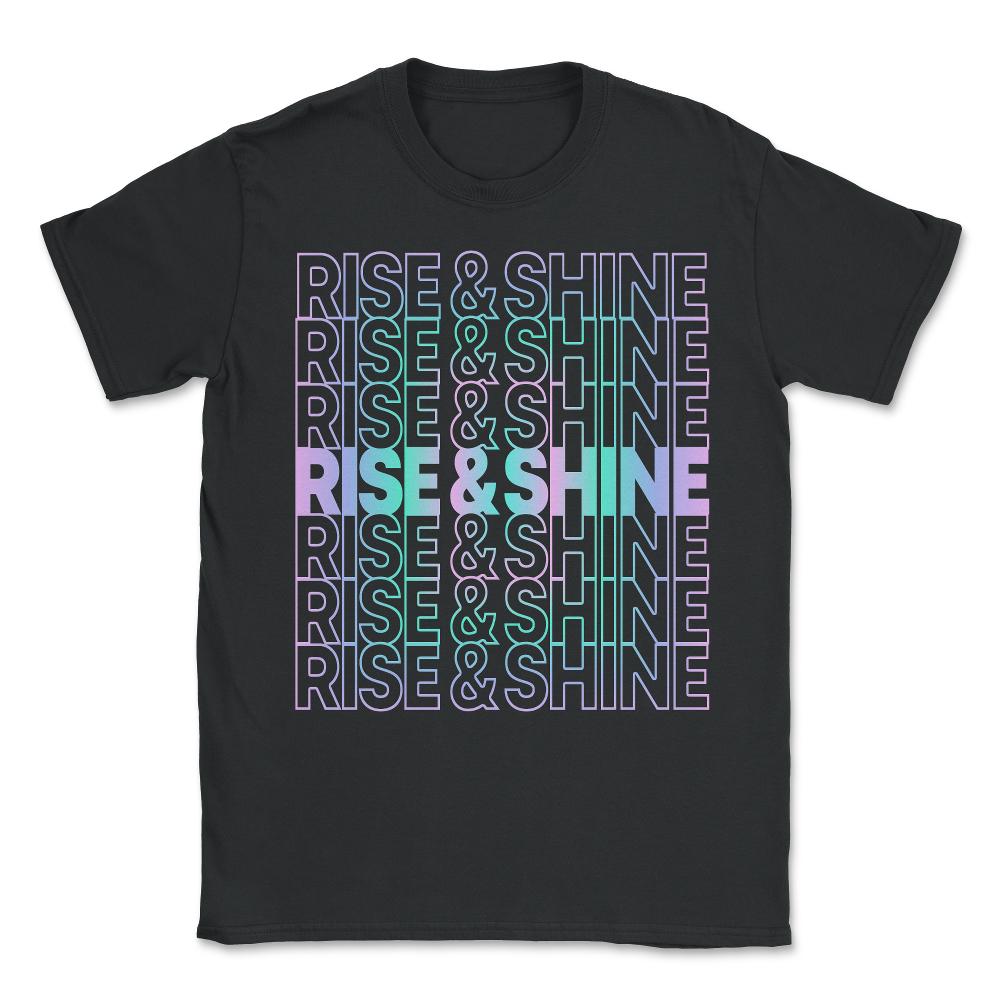 Rise and Shine Retro Unisex T-Shirt - Black