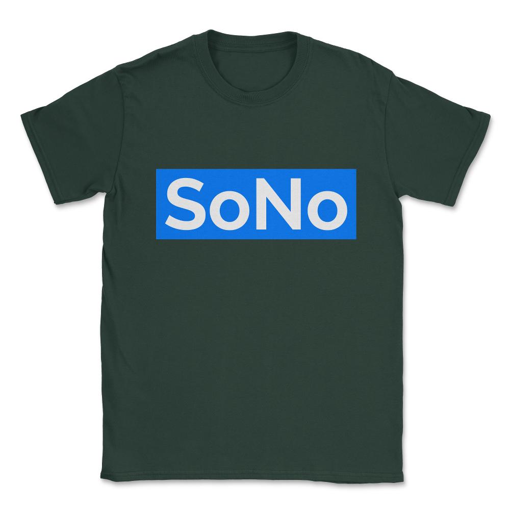 SoNo South Norwalk Connecticut Unisex T-Shirt - Forest Green