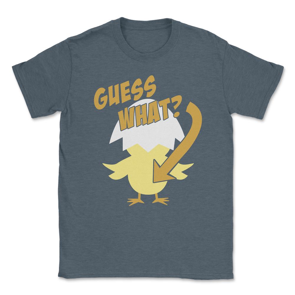 Guess What Chicken Butt Funny Unisex T-Shirt - Dark Grey Heather