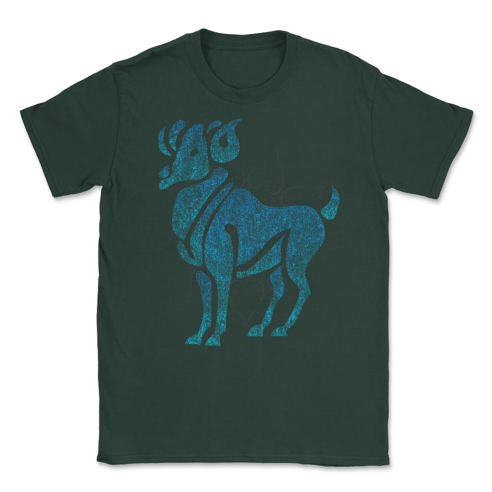 Zodiac Sign Pisces Unisex T-Shirt - Forest Green