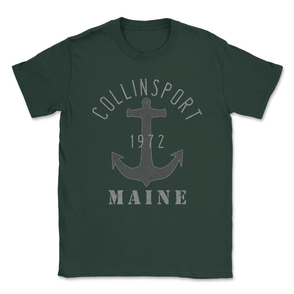 Collinsport Maine Vintage Unisex T-Shirt - Forest Green