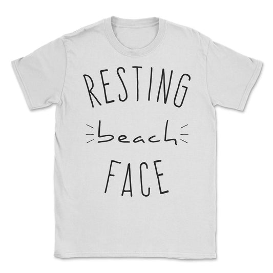 Resting Beach Face Unisex T-Shirt - White