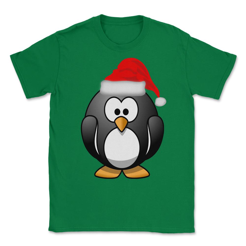 Christmas Santa Penguin Unisex T-Shirt - Green