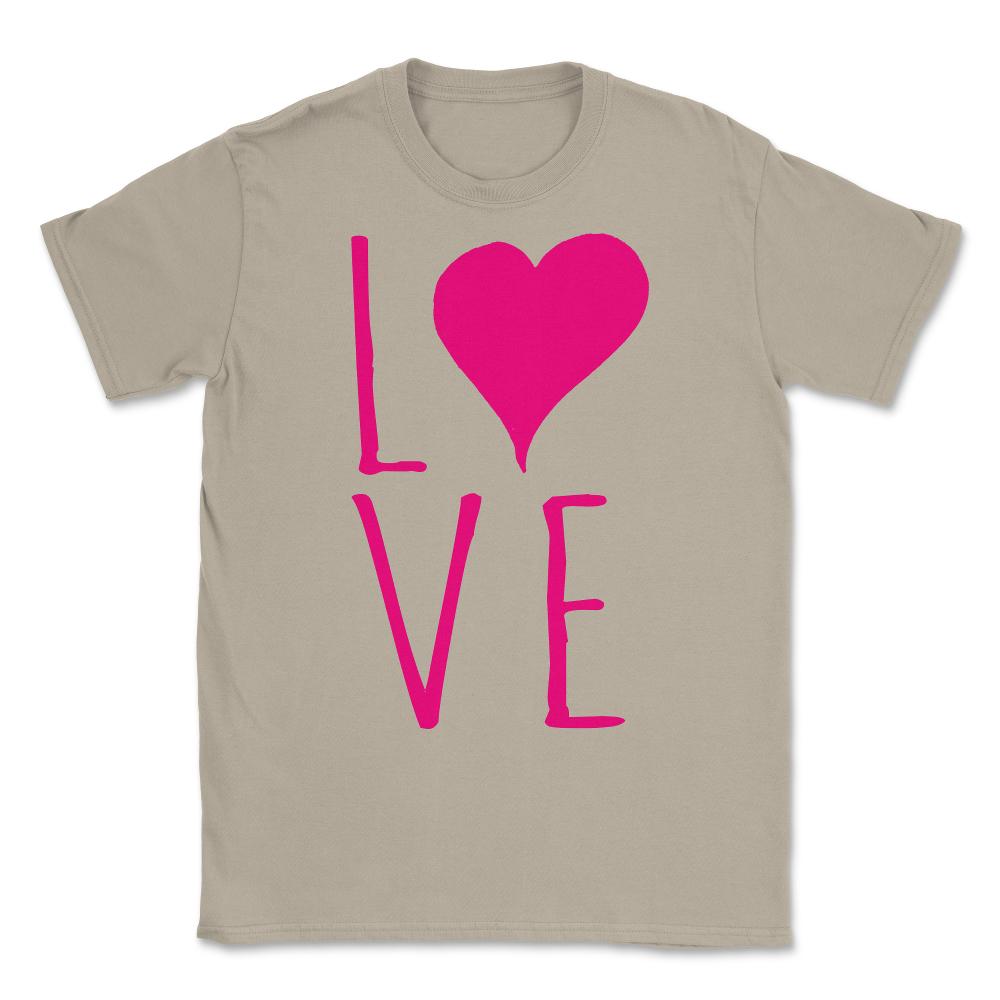 Love Valentine's Day Heart Unisex T-Shirt - Cream
