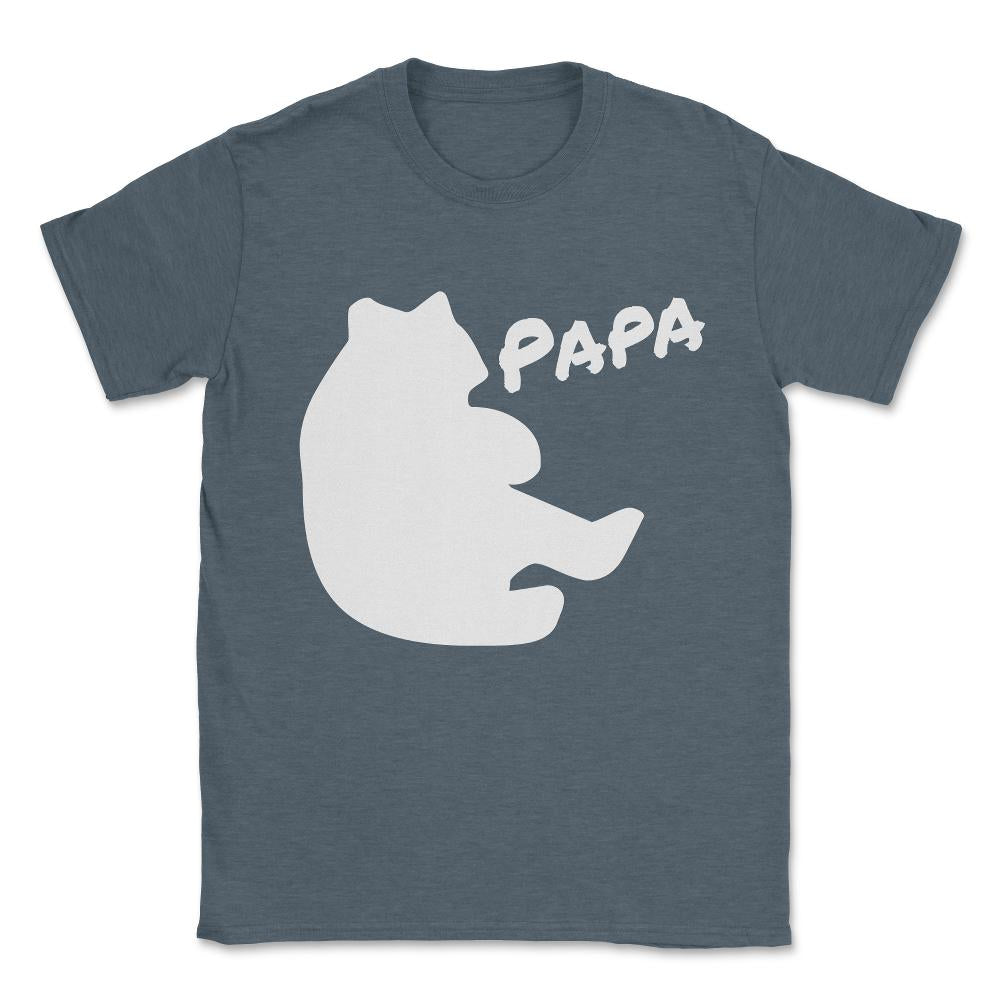 Papa Bear Unisex T-Shirt - Dark Grey Heather