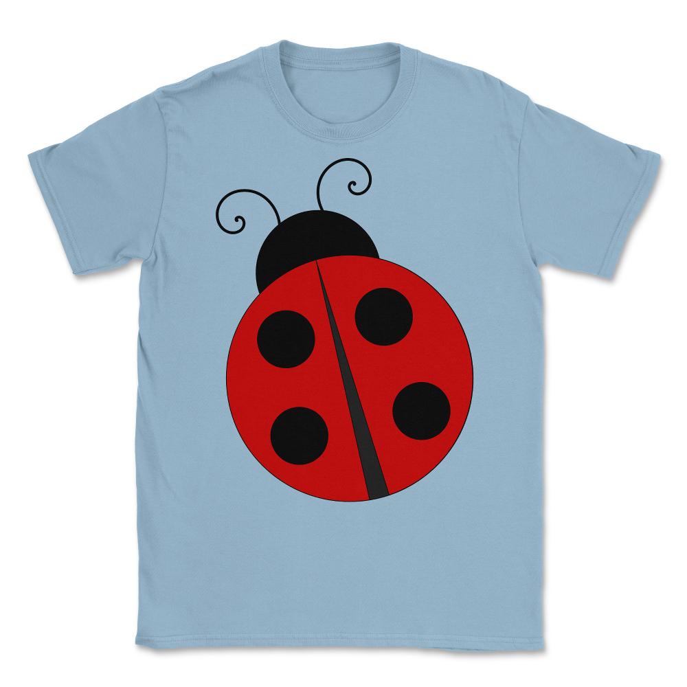 Cute Ladybug Unisex T-Shirt - Light Blue