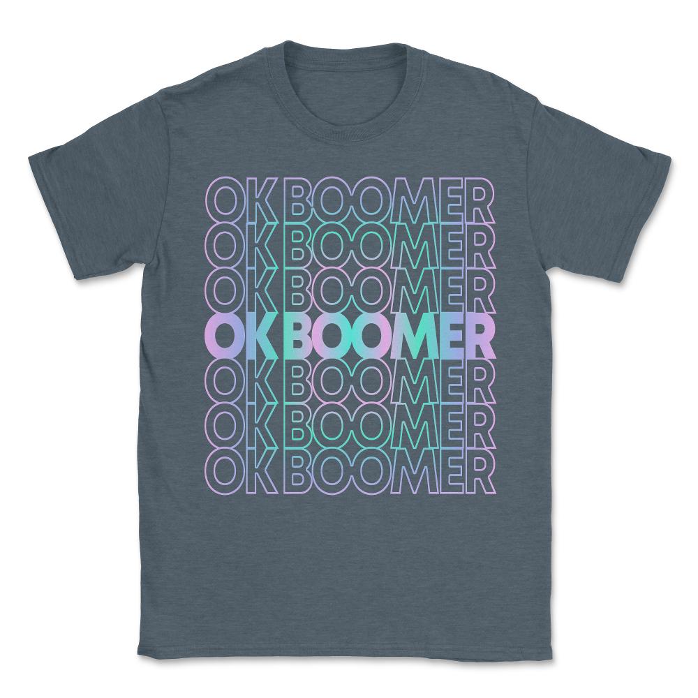 OK Boomer Retro Unisex T-Shirt - Dark Grey Heather