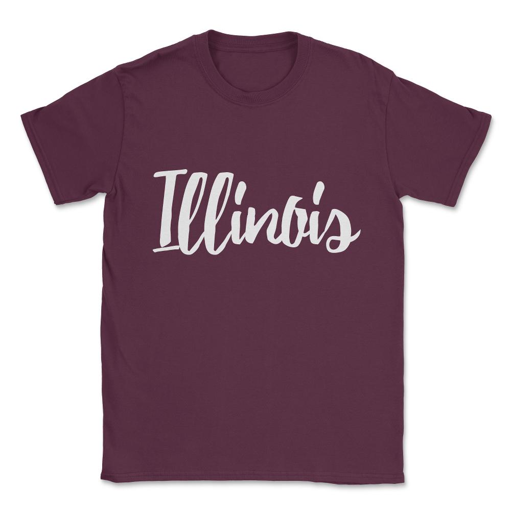 Illinois Unisex T-Shirt - Maroon