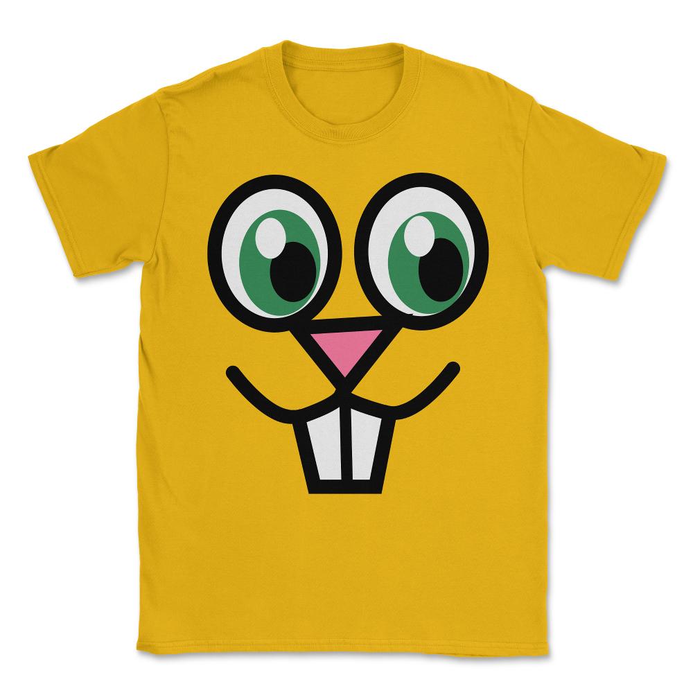 Easter Bunny Face Unisex T-Shirt - Gold