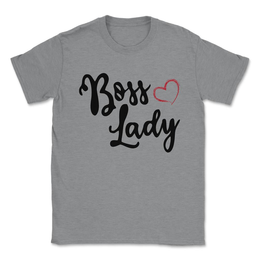 Boss Lady Gift Unisex T-Shirt - Grey Heather