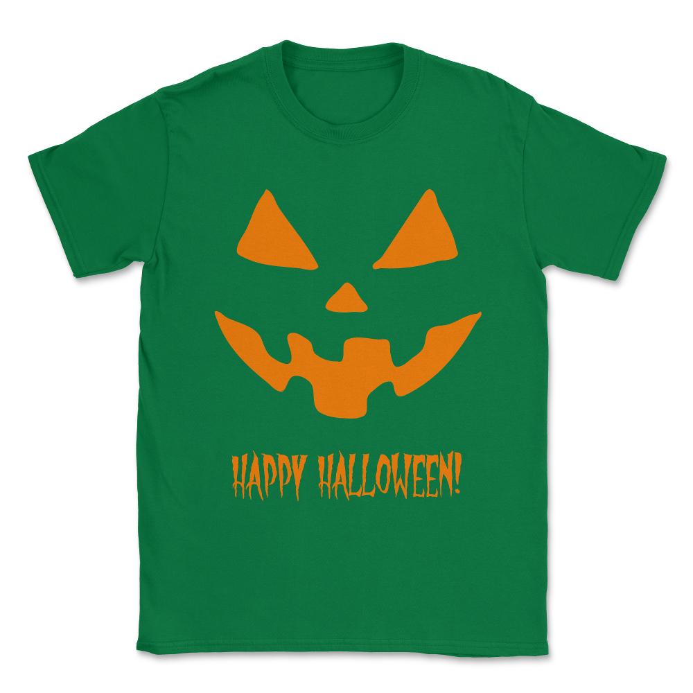Jack-O-Lantern Happy Halloween Pumpkin Unisex T-Shirt - Green