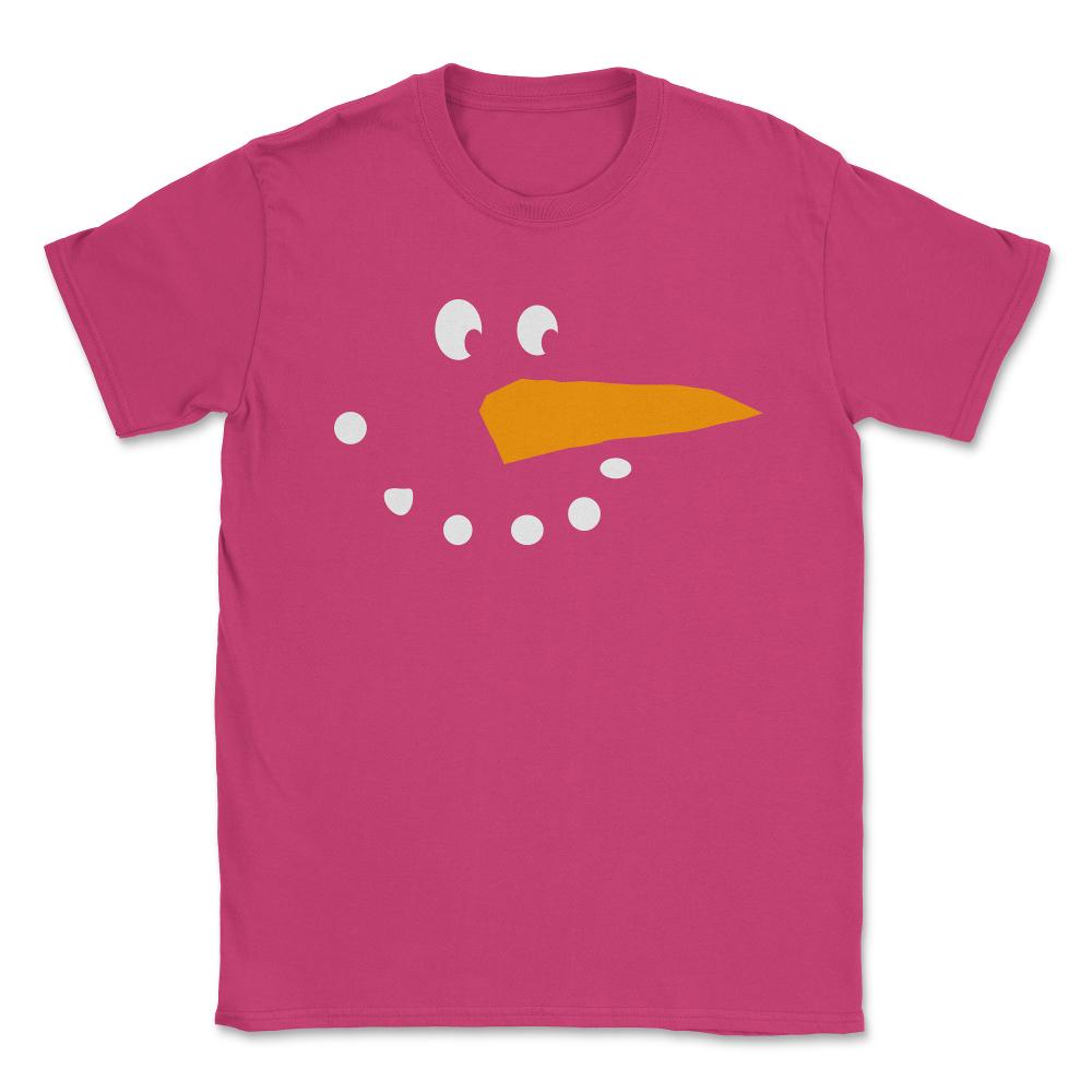 Christmas Snowman Unisex T-Shirt - Heliconia