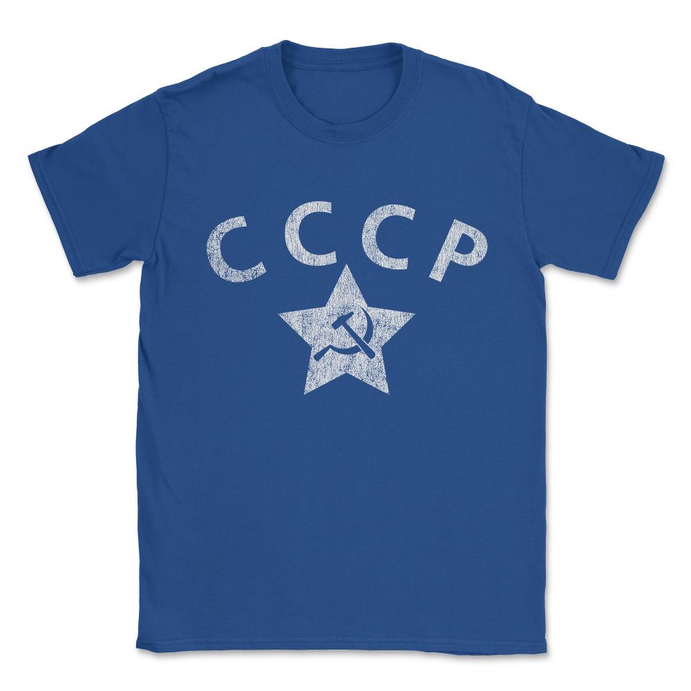 Vintage Russia CCCP Soviet Police Unisex T-Shirt - Royal Blue