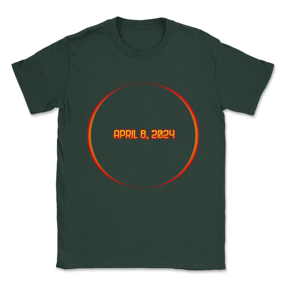 Solar Eclipse April 8 2024 Unisex T-Shirt - Forest Green