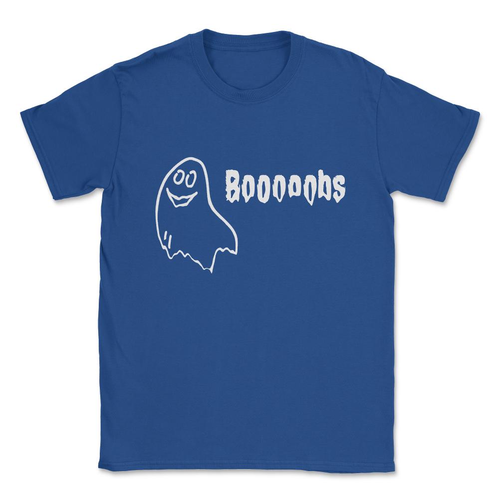 Booooobs Boo Halloween Ghost Unisex T-Shirt - Royal Blue