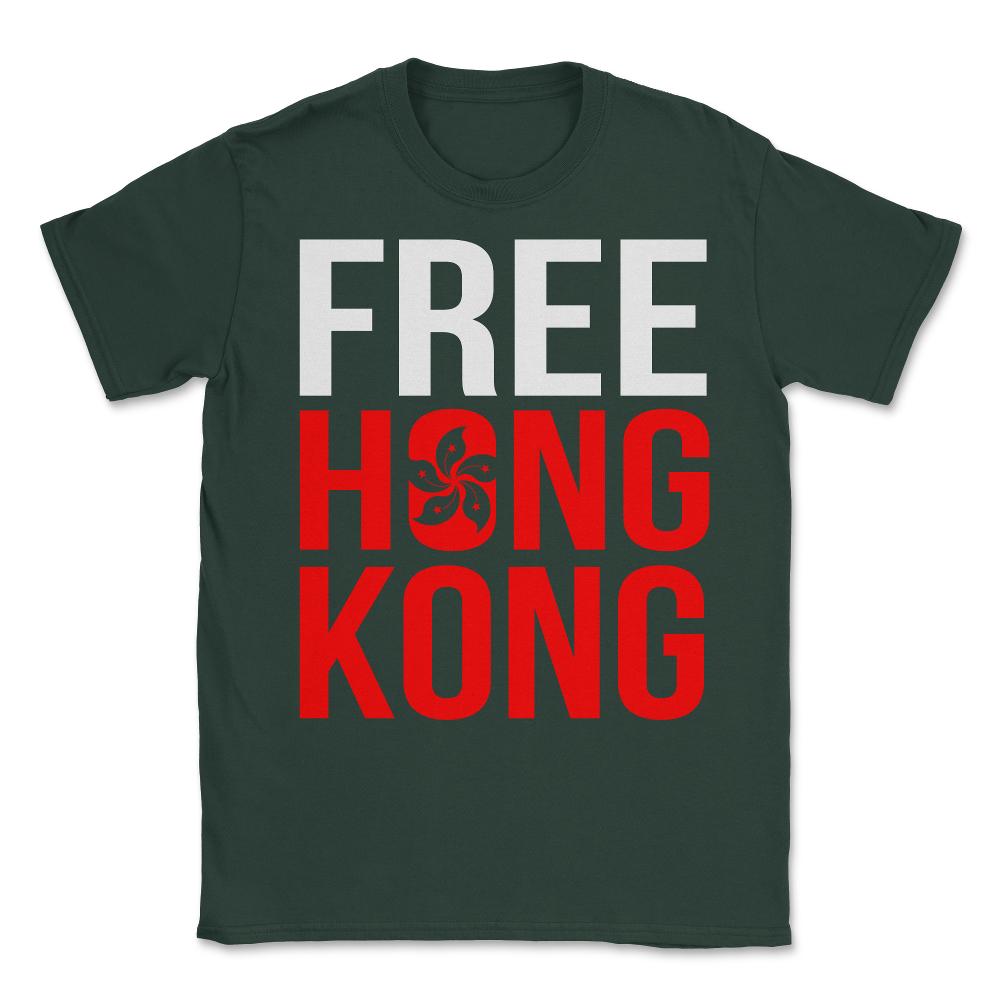 Free Hong Kong Revolution Unisex T-Shirt - Forest Green