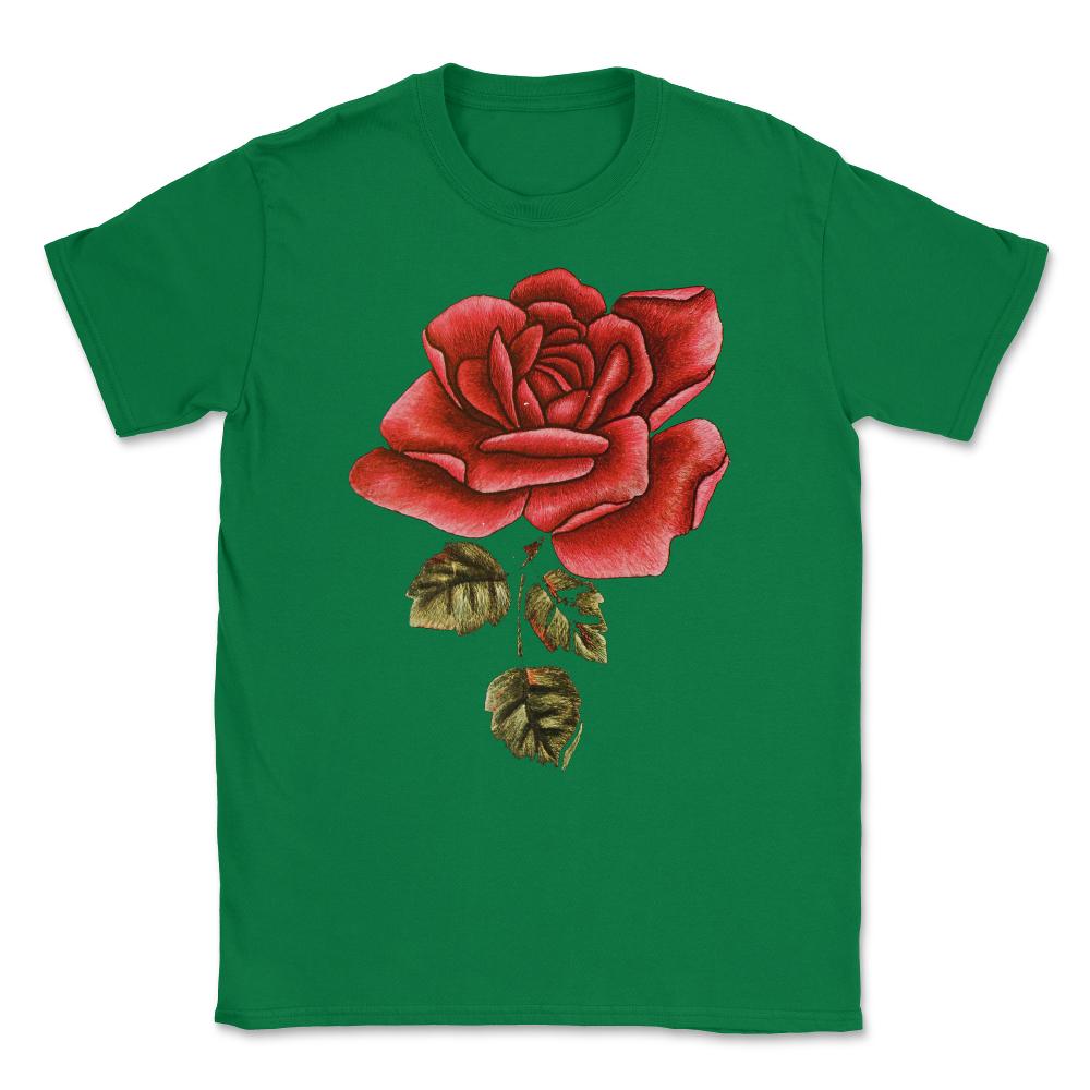 Vintage Rose Unisex T-Shirt - Green