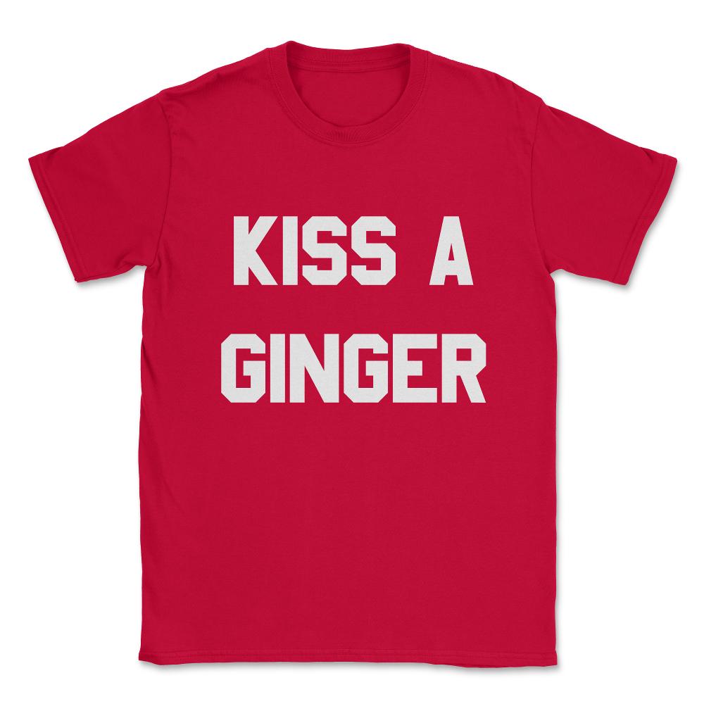 Kiss A Ginger Unisex T-Shirt - Red