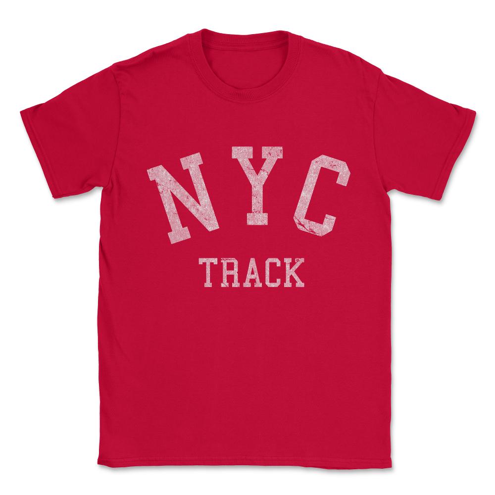 NYC Track Vintage Unisex T-Shirt - Red