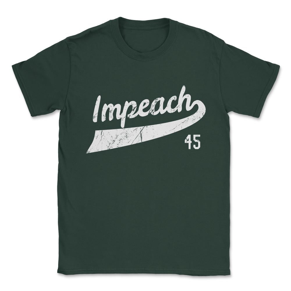 Vintage Impeach Trump 45 Jersey Anti-Trump Unisex T-Shirt - Forest Green